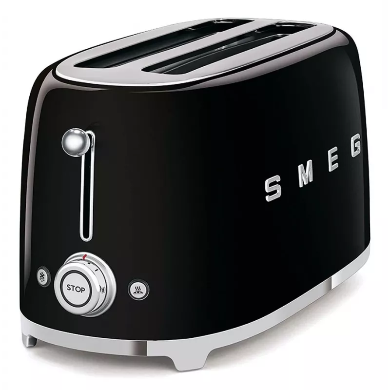 Smeg - TSF02 Toaster 4 Slices - Black/lacquered/WxHxD 41x20.8x21.5cm/6 Roasting Stages/1500W