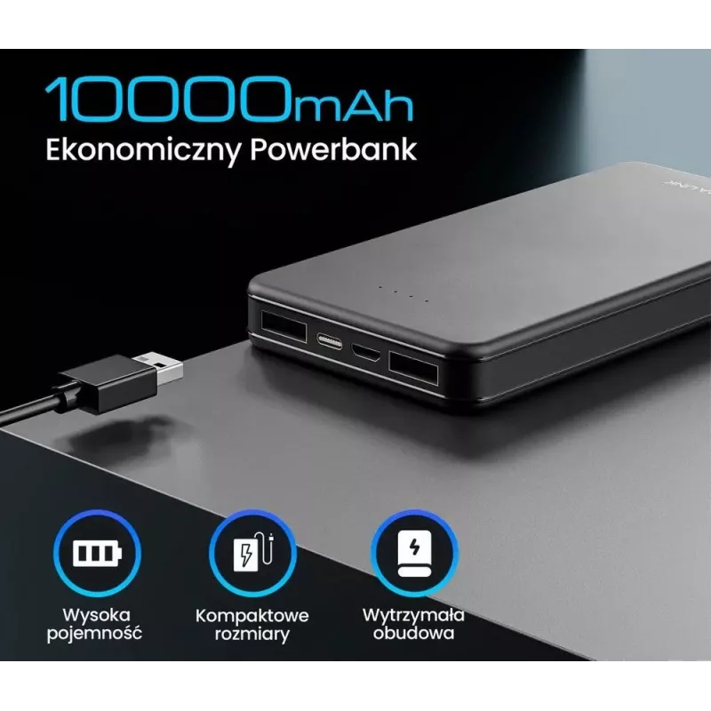Portable Power Bank Extralink EPB-078B 10000mAh