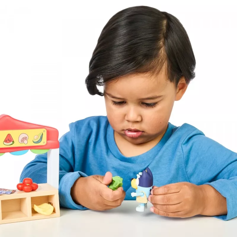 Toy figures set TMTOYS Mini Bluey Grocery store BLU17555 – mini character set for play
