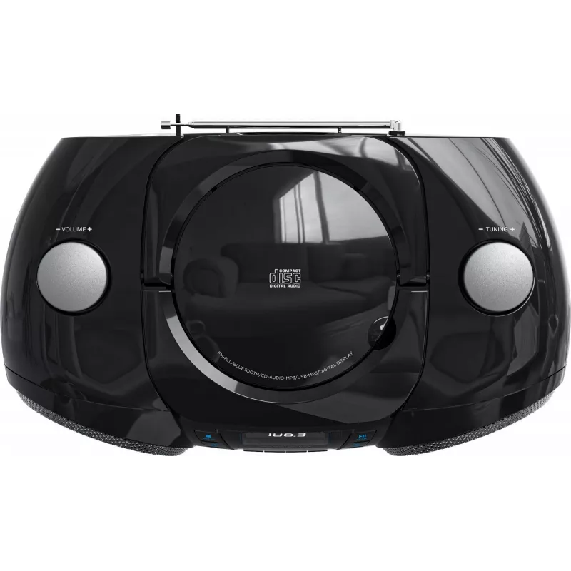 Portable Bluetooth boombox SENCOR SPT4710B — 20W total, Bluetooth 5.3, CD/USB/FM, battery or AC power