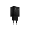 NATEC wired mobile device charger NUC-2141, 30W, USB-C PD 3.0 + USB-A QC 3.0, 110–240V, black