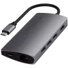 Satechi Aluminium Adapter V2 USB-C (USB-C, 3x USB-A, 4K HDMI, czytnik kart micro/SD, Ethernet) (starlight grey)