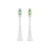 Toothbrush replacement heads ETA WhiteClean 2 pcs — green/white, soft bristles, compatible with ETA models
