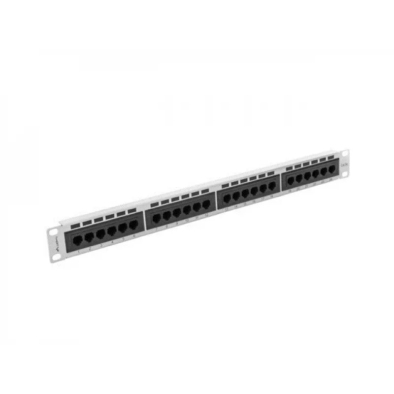 Lanberg PPU5-1024-S 24-Port Cat.5e UTP Patch Panel 1U 19 inch Grey RAL7035
