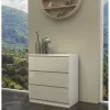 Topeshop M3 BIEL POŁYSK chest of drawers