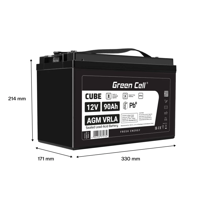 Battery AGM VRLA 12V 90Ah IP54