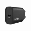 Wall charger CANYON OnCharge 30CL 30W PD 1-port EU plug Black