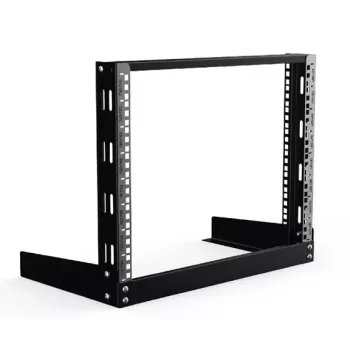 Lanview LVR04U63BL 19 inch 4U Open-Frame Wall-Mount Rack Cabinet, 600mm Depth, Black