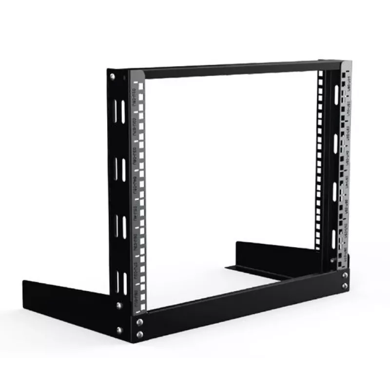 Lanview LVR04U63BL 19 inch 4U Open-Frame Wall-Mount Rack Cabinet, 600mm Depth, Black