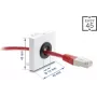 Cable grommet DELOCK Easy 14 mm diameter model 91071 for cable routing and desk grommet