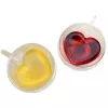 Extralink Home Heart-Shaped Love Mug, Double-Walled Heat-Resistant Glass Cup 250ml