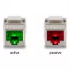 DeLOCK Keystone Module RJ45 jack to LSA Cat.6A with LED Silver White