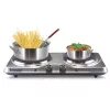Beper 90.825 Stainless Steel Cooking Surface, 2 Zones, Manual Control