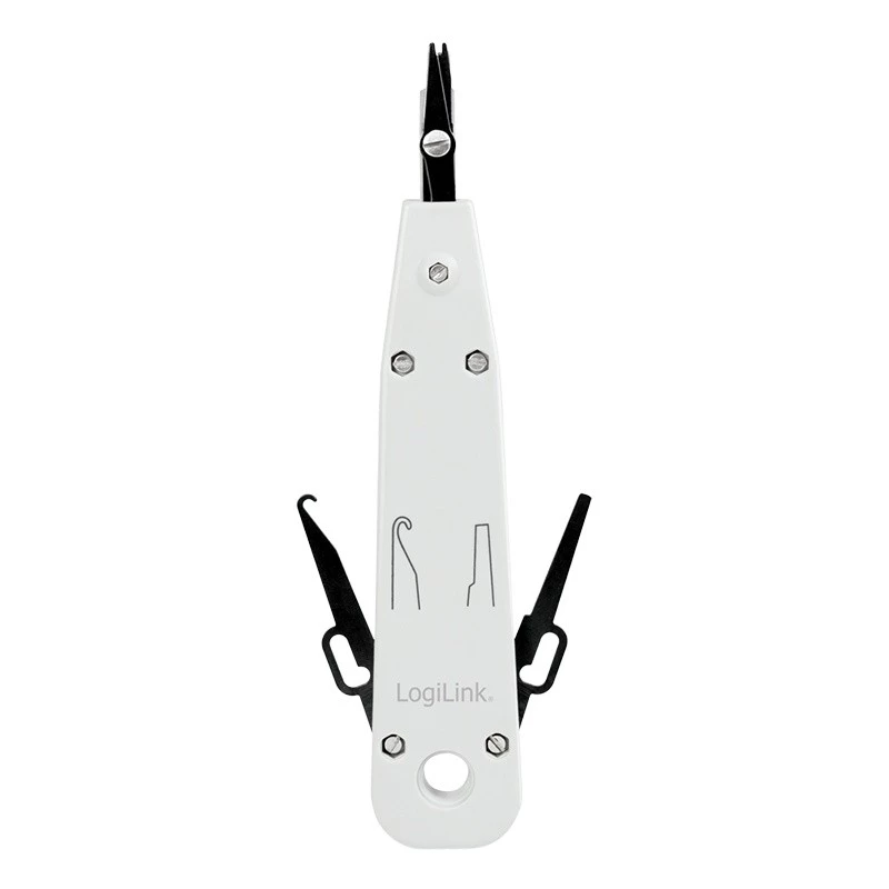 Cable crimper LOGILINK WZ0001A for RJ45/RJ11, built-in cutter and stripper, white