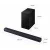 Soundbar Samsung HW-B450F/EN 2.1‑ch Bluetooth with Wireless Subwoofer, 300 W RMS, Dolby Audio, ARC
