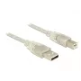 USB Cable DeLOCK 83894 USB 2.0 2m USB A USB B Transparent