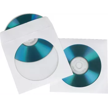 Hama CD Paper Sleeves, white, 50 pcs/Pack 1 discs