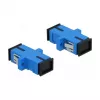Fibre optic adapter SC female to SC female, DELOCK 85990, blue, pack of 4
