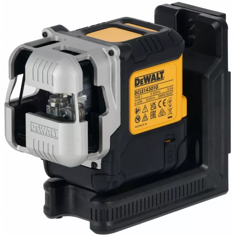 Cordless Multi‑Line Laser DeWalt DCLE14301GB 3×180° Cross Line, 18V, Green Lines, Integrated Powerstack Li‑Ion