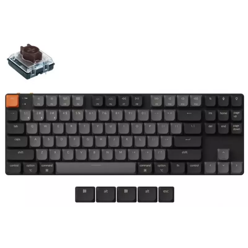 Wireless mechanical keyboard Keychron K1X-A3 Ultra-slim RGB Backlit, wireless connectivity, compact layout