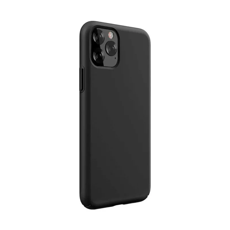 Silicone Case Devia Nature Series for iPhone 12 Pro Max — black, soft-touch protective cover