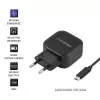 Qoltec 50188 mobile device charger Laptop, Smartphone, Smartwatch, Tablet, Telephone, Universal Black AC, DC Indoor