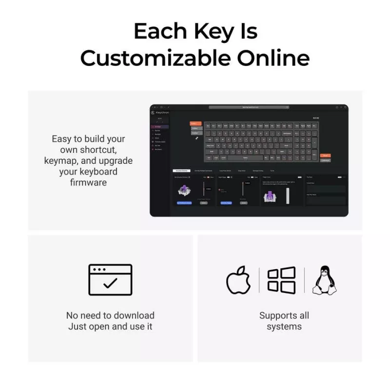 Mechanical keyboard Keychron K4 HE with Gateron Double‑Rail Magnetic Nebula switches, wireless, black, US layout