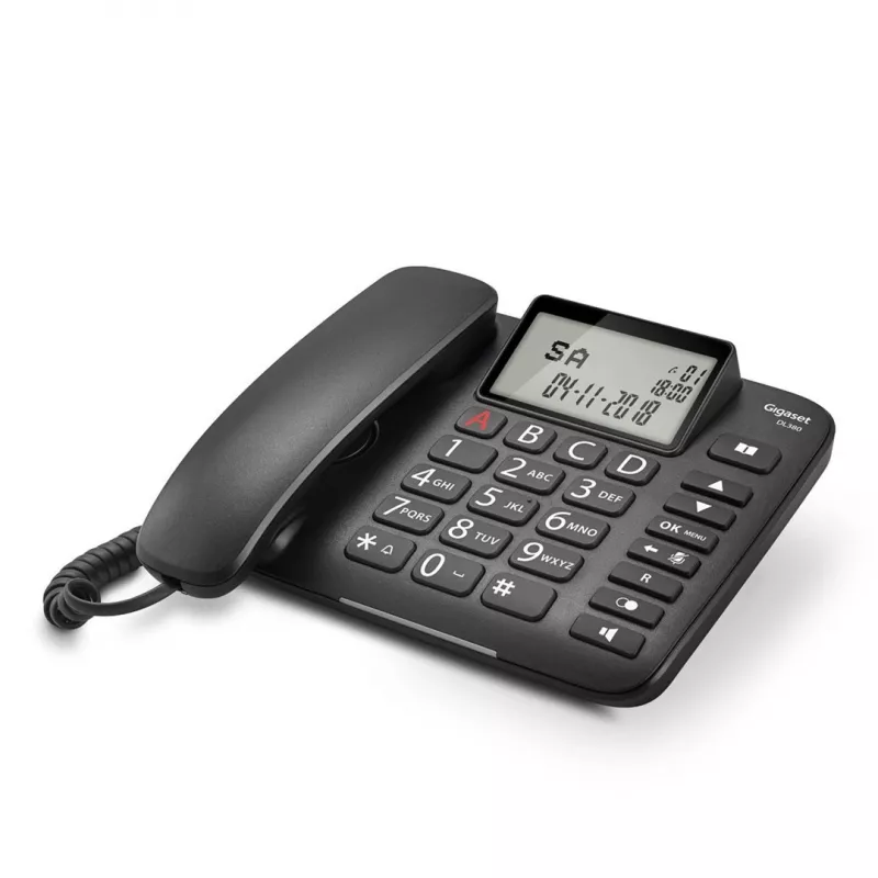Analog telephone Gigaset DL380 Caller ID Wired handset Black
