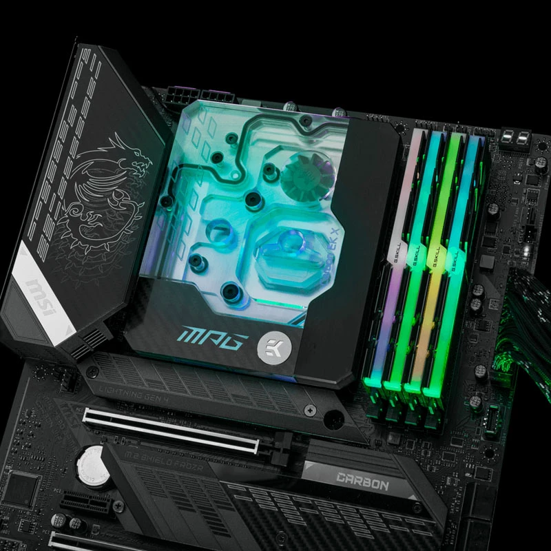 Water block EK Water Blocks Acrylic Brass Black Silver