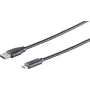 USB cable S/CONN 77141-0.5 USB 3.2 Gen 1 0.5 m USB C USB A Black