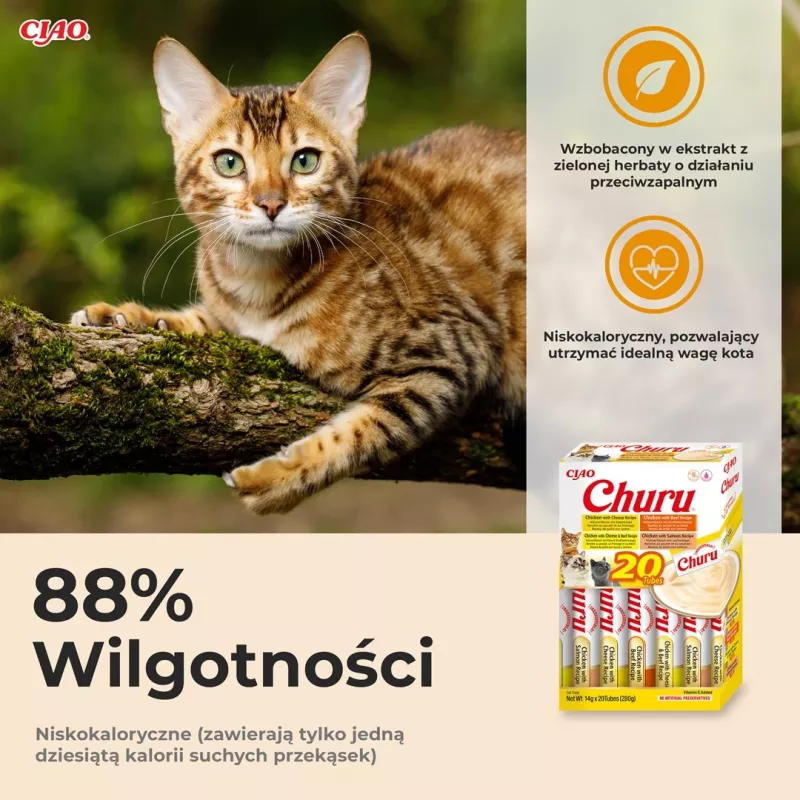 Cat treats INABA Churu Variety Box — Chicken and Beef, 20 x 14 g tubes