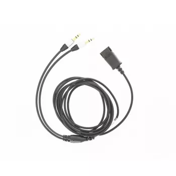 Audio adapter cable Tellur QD to 2×3.5mm jack, 2.2 m, black