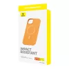 Magnetic Phone Case for iPhone 15 Plus Baseus Fauxther Series (Orange)