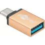 Wentronic Goobay USB-C™ Adapter - USB 3.0 A-Socket, Gold - for connection between USB-C™ and USB-A Devices (56622)