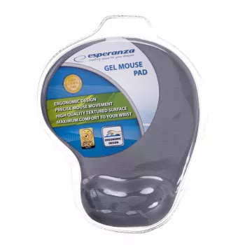 Mouse pad ESPERANZA EA137Y with gel wrist rest, grey, monochromatic surface