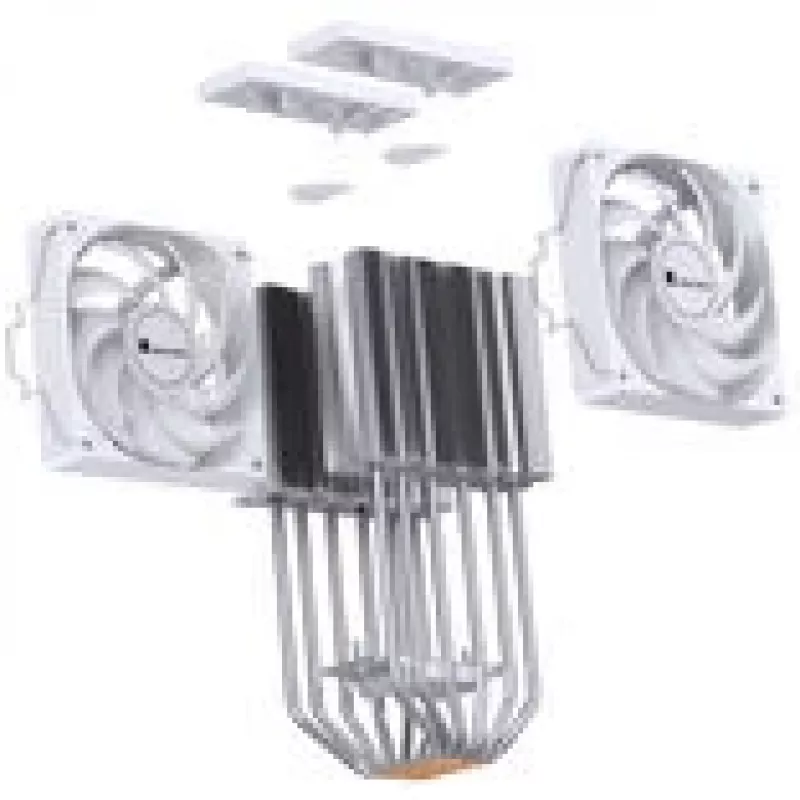 CPU cooler Jonsbo CR-3000E Dual-Tower ARGB White, dual-tower air cooler with ARGB lighting
