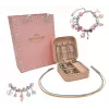 Beading and Bracelet Making Kit Extralink 66-piece Charms Set with Storage Bag