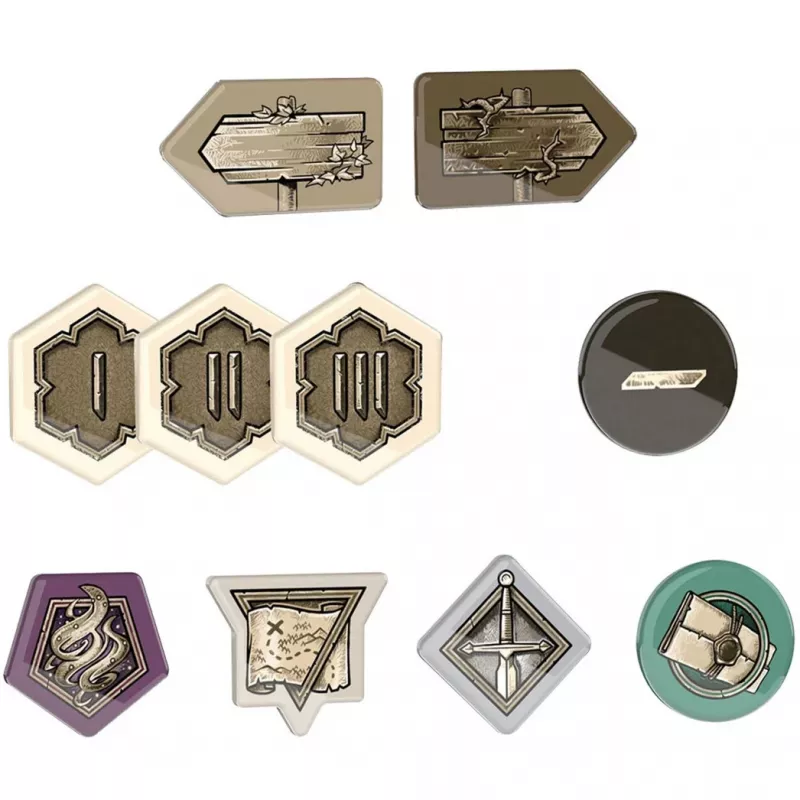 Acrylic Tokens for The Witcher: Path of Destiny board game — Go on board — compatible accessory, package 300×38×132 mm