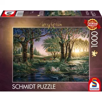 Jigsaw Puzzle schmidt spiele Terry Redlin ’Morning Magic at the Pond’ — 1000 pieces