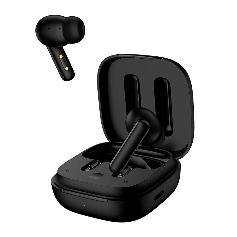 No name T13 ANC Black wireless earbuds with active noise cancellation, charging case