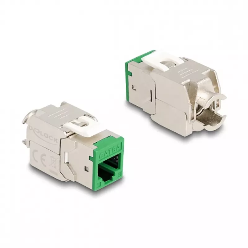 DeLOCK 88116 keystone module Flat Green RJ-45 10 pcs