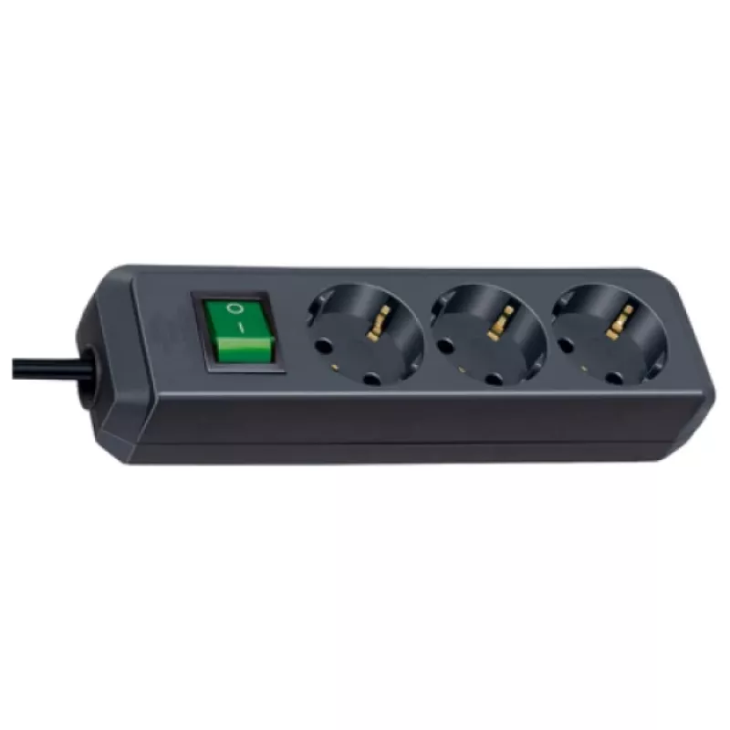 Power Extension Brennenstuhl Eco-Line 5m 3 AC Outlets Black