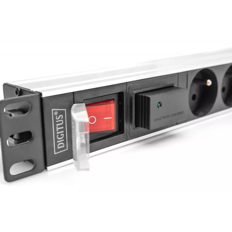 Digitus Socket strip with aluminum profile 7-way CEE 7/5 sockets 2 m cable