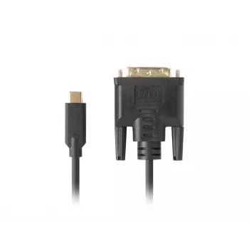 Video cable adapter LANBERG CA-CMDV-10CU-0030-BK, USB Type-C to DVI-D, 3 m, black