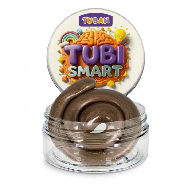 Modeling clay TUBAN TUBI SMART – UPS! 50 g, brown, child, 95×35×165 mm