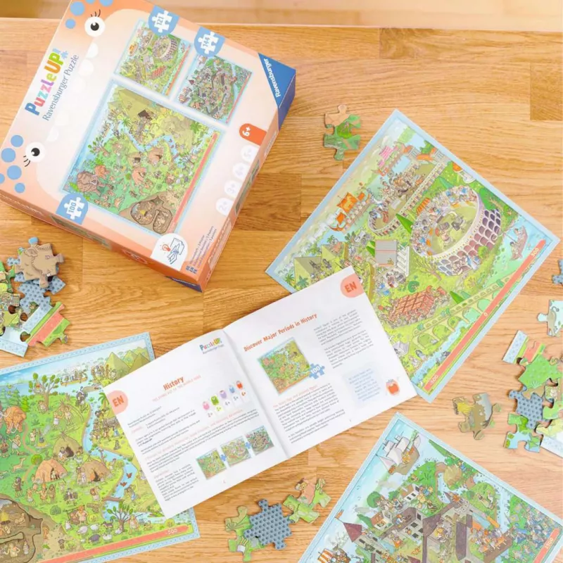 Puzzle UP Geschichte - Steinzeit, Altes Rom, Mittelalter 100, 121 and 144 Pieces