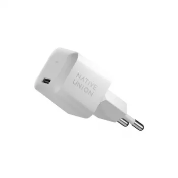 GaN Fast Charger 30W native union Native Union Fast GaN Charger PD 30W USB-C 1-port 100–240V White for laptop smartphone tablet with overcurrent overvoltage overheating protection