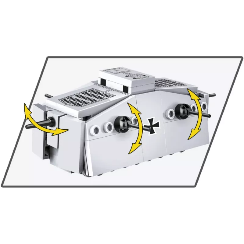 Building set COBI Sturmpanzerwagen A7V — 119 pieces, recommended age 5+, silver
