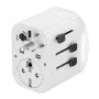 Travel adapter GEMBIRD TPA-EU2A1C15-01-W — 15W, Type E plug, 2× USB-A + 1× USB-C, 100–250V