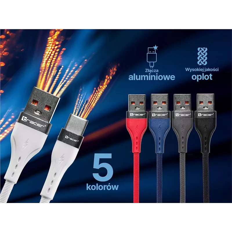 Tracer 47486 USB A - Lightning M/M 1m Cable Red